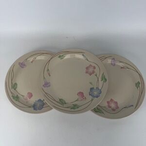 NEWSTONE Primavera 8495 Stoneware Dinner Plates Set of 3 Floral Morning Glory